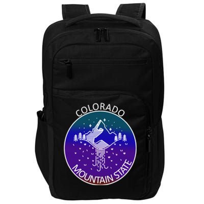 Colorful Colorado Mountain State Logo Impact Tech Backpack