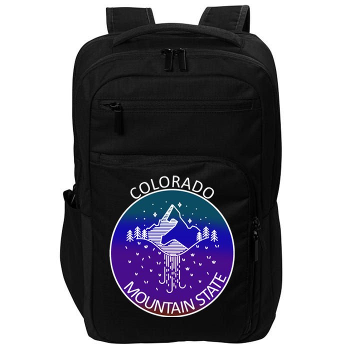 Colorful Colorado Mountain State Logo Impact Tech Backpack