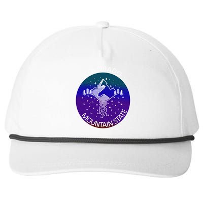 Colorful Colorado Mountain State Logo Snapback Five-Panel Rope Hat