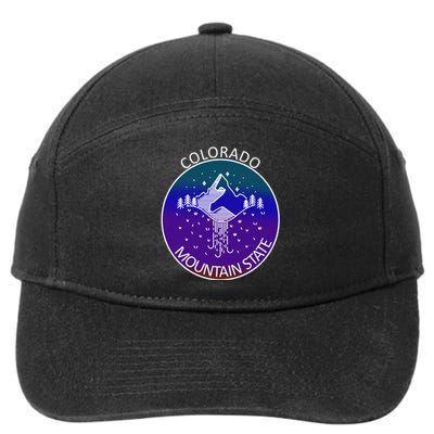 Colorful Colorado Mountain State Logo 7-Panel Snapback Hat