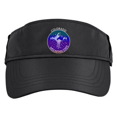 Colorful Colorado Mountain State Logo Adult Drive Performance Visor