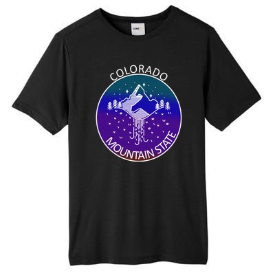 Colorful Colorado Mountain State Logo Tall Fusion ChromaSoft Performance T-Shirt