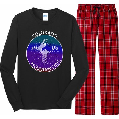 Colorful Colorado Mountain State Logo Long Sleeve Pajama Set