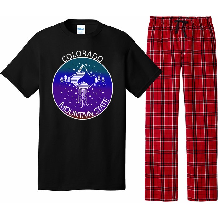 Colorful Colorado Mountain State Logo Pajama Set