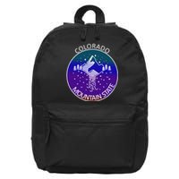 Colorful Colorado Mountain State Logo 16 in Basic Backpack