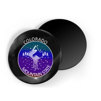 Colorful Colorado Mountain State Logo Magnet