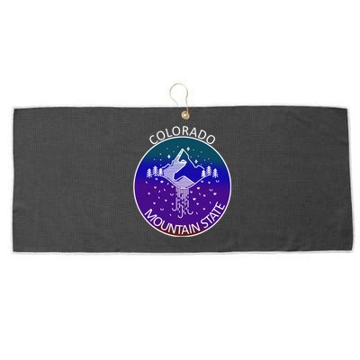 Colorful Colorado Mountain State Logo Large Microfiber Waffle Golf Towel