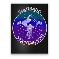 Colorful Colorado Mountain State Logo Poster