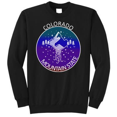 Colorful Colorado Mountain State Logo Tall Sweatshirt