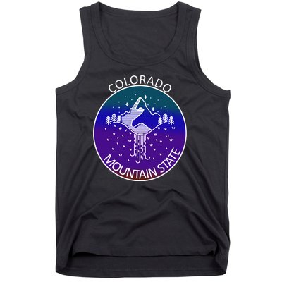 Colorful Colorado Mountain State Logo Tank Top