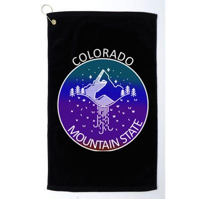 Colorful Colorado Mountain State Logo Platinum Collection Golf Towel