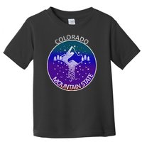 Colorful Colorado Mountain State Logo Toddler T-Shirt