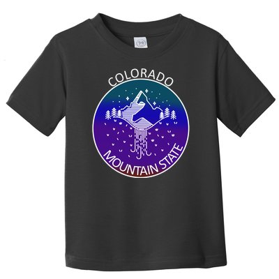 Colorful Colorado Mountain State Logo Toddler T-Shirt