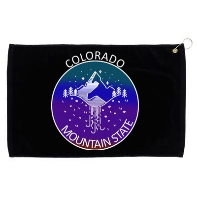 Colorful Colorado Mountain State Logo Grommeted Golf Towel