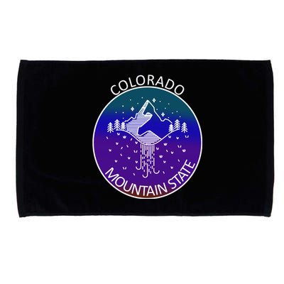 Colorful Colorado Mountain State Logo Microfiber Hand Towel