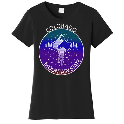 Colorful Colorado Mountain State Logo Women's T-Shirt