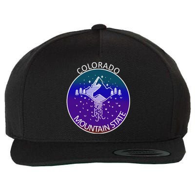 Colorful Colorado Mountain State Logo Wool Snapback Cap