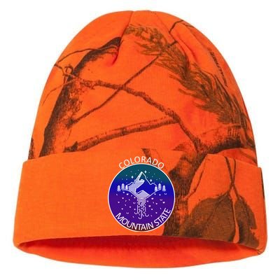 Colorful Colorado Mountain State Logo Kati Licensed 12" Camo Beanie