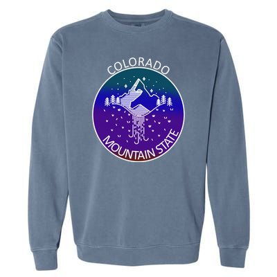 Colorful Colorado Mountain State Logo Garment-Dyed Sweatshirt