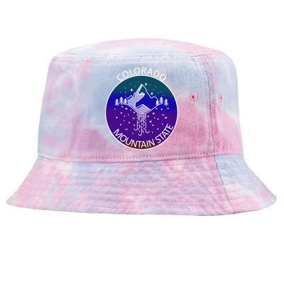 Colorful Colorado Mountain State Logo Tie-Dyed Bucket Hat