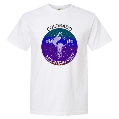 Colorful Colorado Mountain State Logo Garment-Dyed Heavyweight T-Shirt