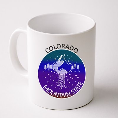 Colorful Colorado Mountain State Logo Coffee Mug