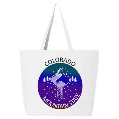 Colorful Colorado Mountain State Logo 25L Jumbo Tote