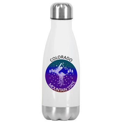 Colorful Colorado Mountain State Logo Stainless Steel Insulated Water Bottle