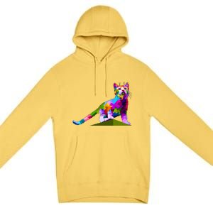 Colorful Curious Kitten Premium Pullover Hoodie