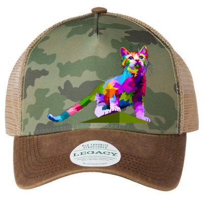 Colorful Curious Kitten Legacy Tie Dye Trucker Hat