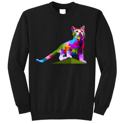 Colorful Curious Kitten Sweatshirt