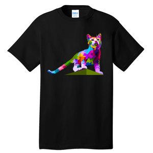 Colorful Curious Kitten Tall T-Shirt