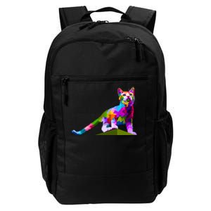 Colorful Curious Kitten Daily Commute Backpack