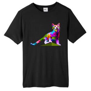 Colorful Curious Kitten Tall Fusion ChromaSoft Performance T-Shirt