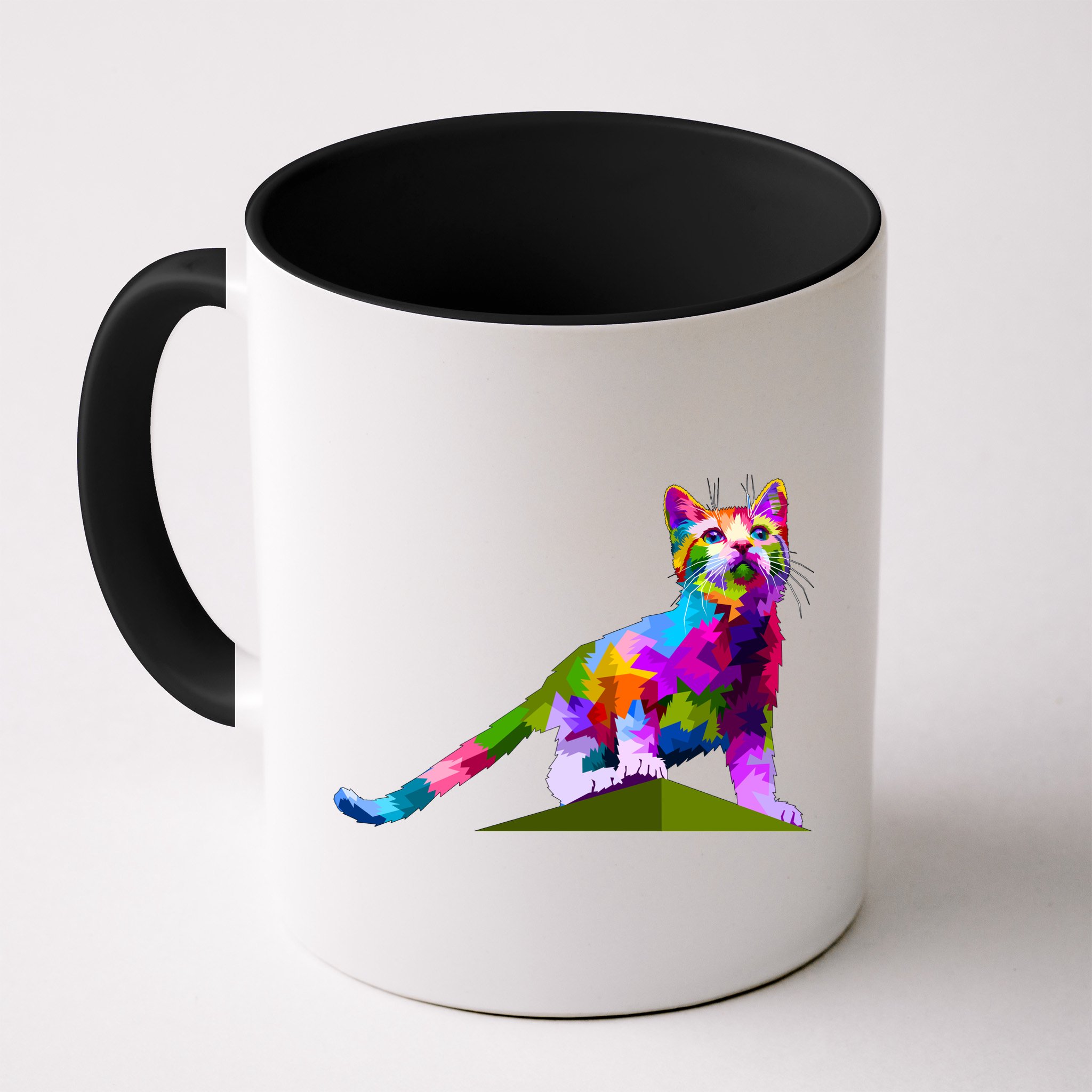 Colorful Curious Kitten Mug