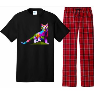 Colorful Curious Kitten Pajama Set