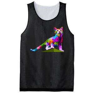 Colorful Curious Kitten Mesh Reversible Basketball Jersey Tank