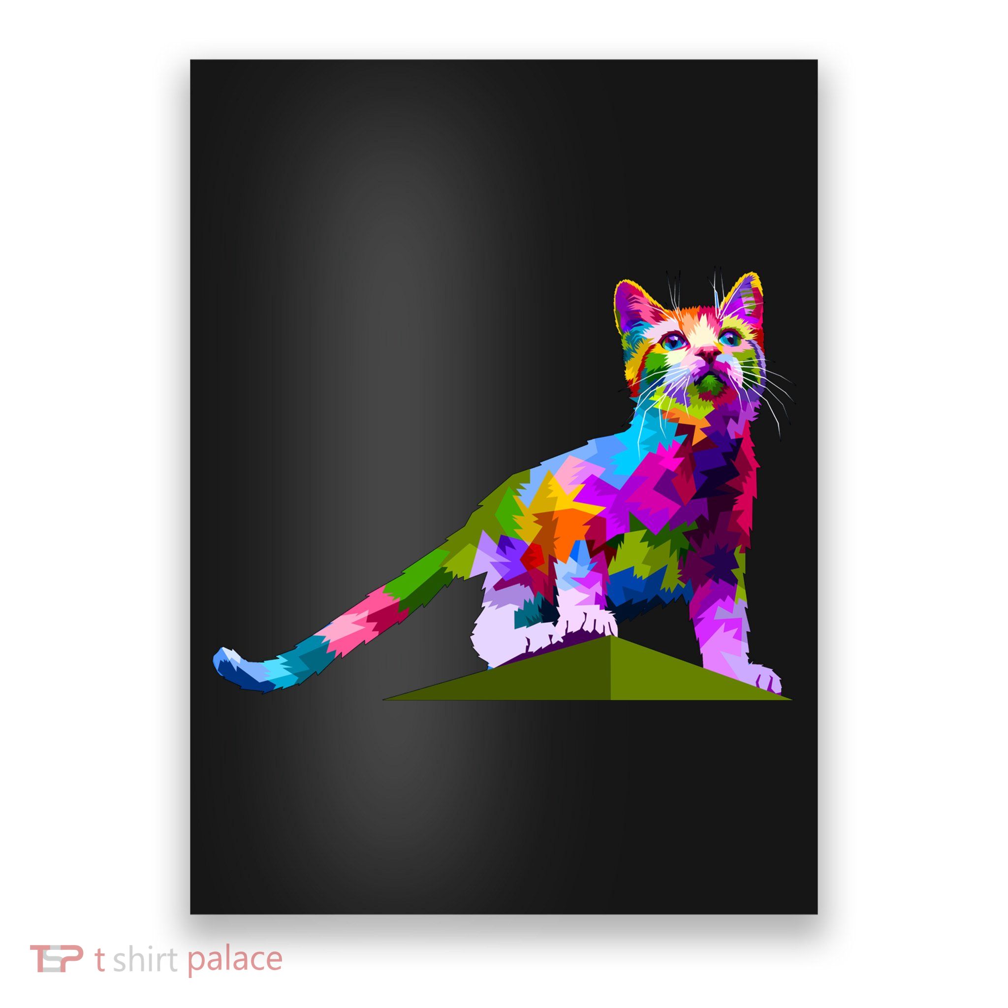 Colorful Curious Kitten Poster