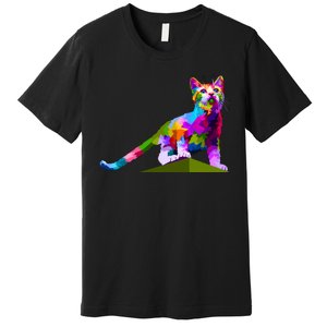 Colorful Curious Kitten Premium T-Shirt