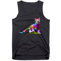 Colorful Curious Kitten Tank Top