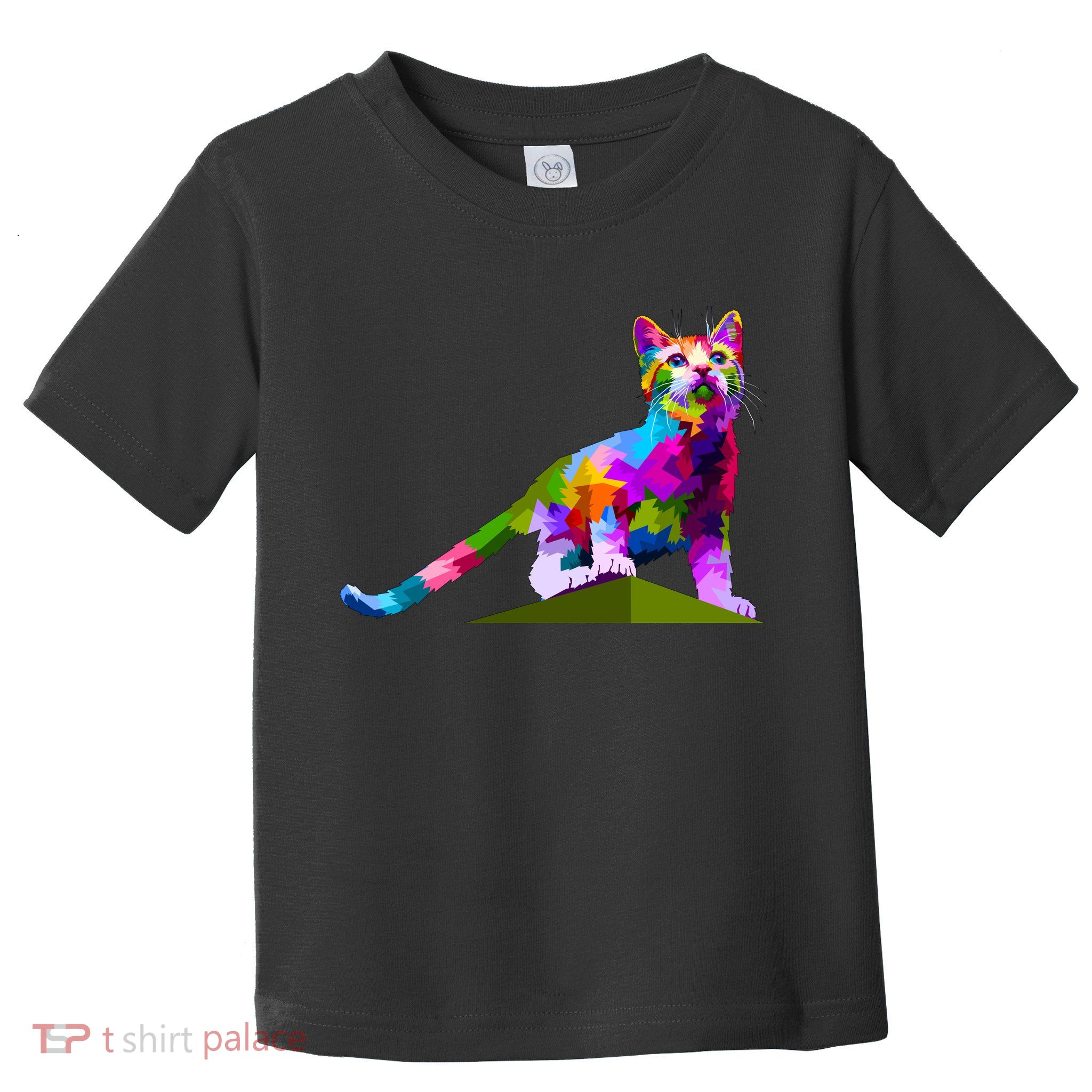 Colorful Curious Kitten Toddler T-Shirt