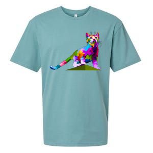 Colorful Curious Kitten Sueded Cloud Jersey T-Shirt