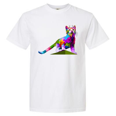 Colorful Curious Kitten Garment-Dyed Heavyweight T-Shirt