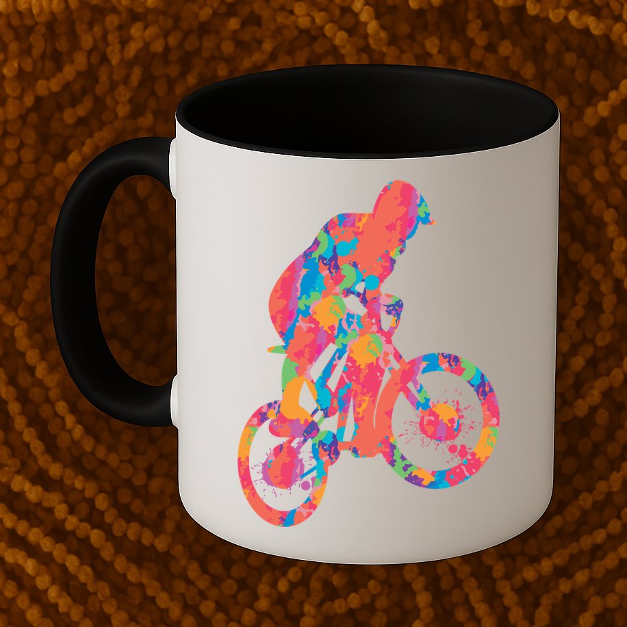 Colorful Cyclist Mug