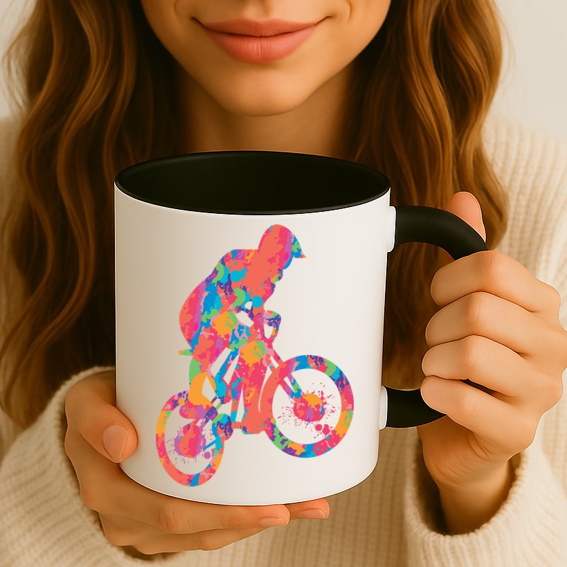 Colorful Cyclist Mug