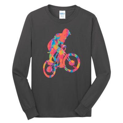 Colorful Cyclist Tall Long Sleeve T-Shirt