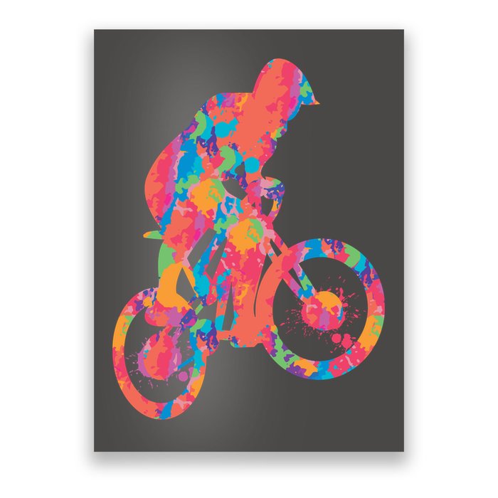 Colorful Cyclist Poster