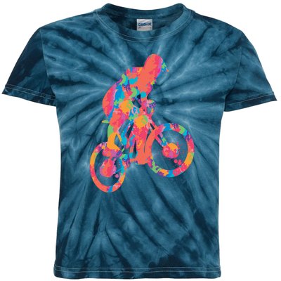 Colorful Cyclist Kids Tie-Dye T-Shirt