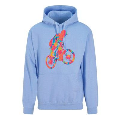 Colorful Cyclist Unisex Surf Hoodie