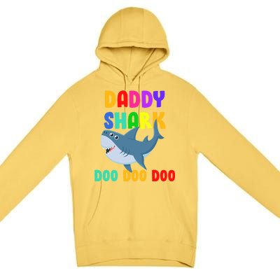 Colorful Daddy Shark Doo Doo Doo Premium Pullover Hoodie